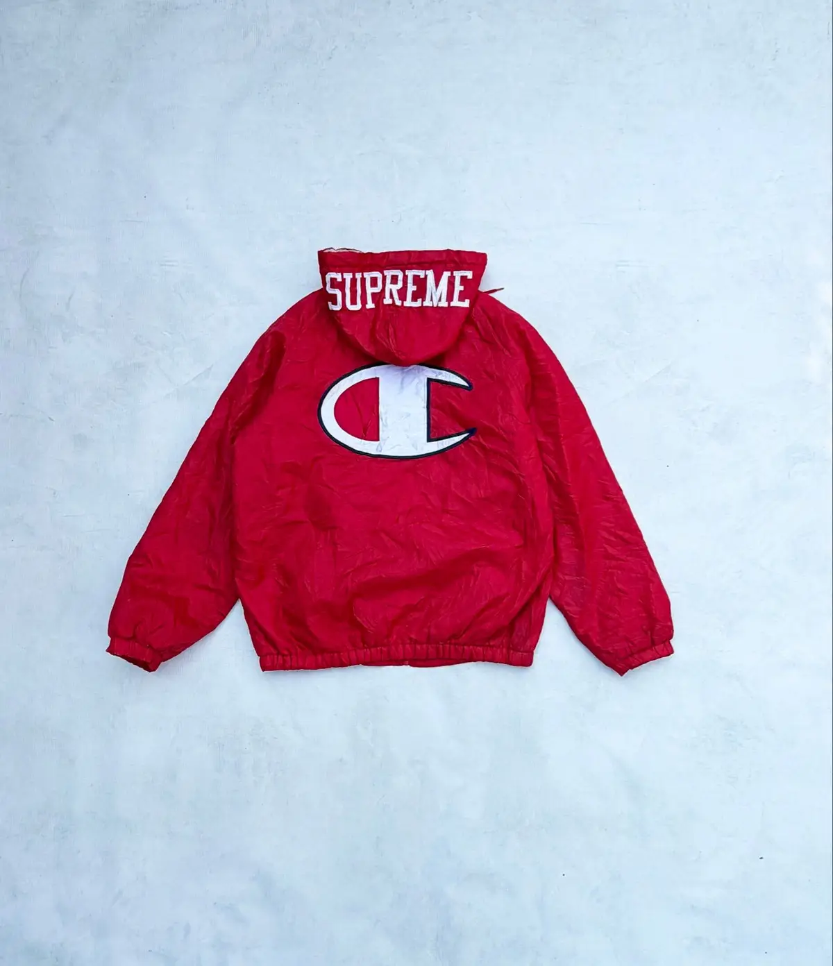 Supreme x Champion Red Hooded Jacket