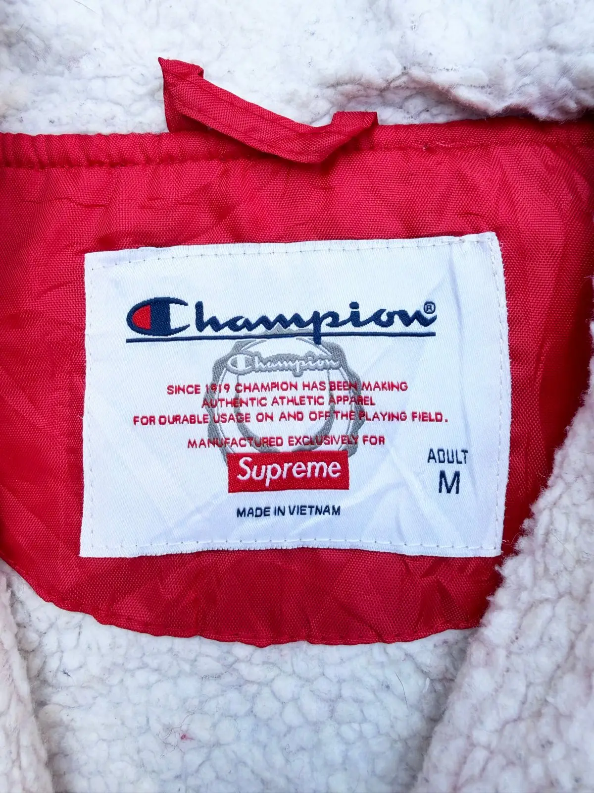 Supreme x Champion Red Hooded Jacket