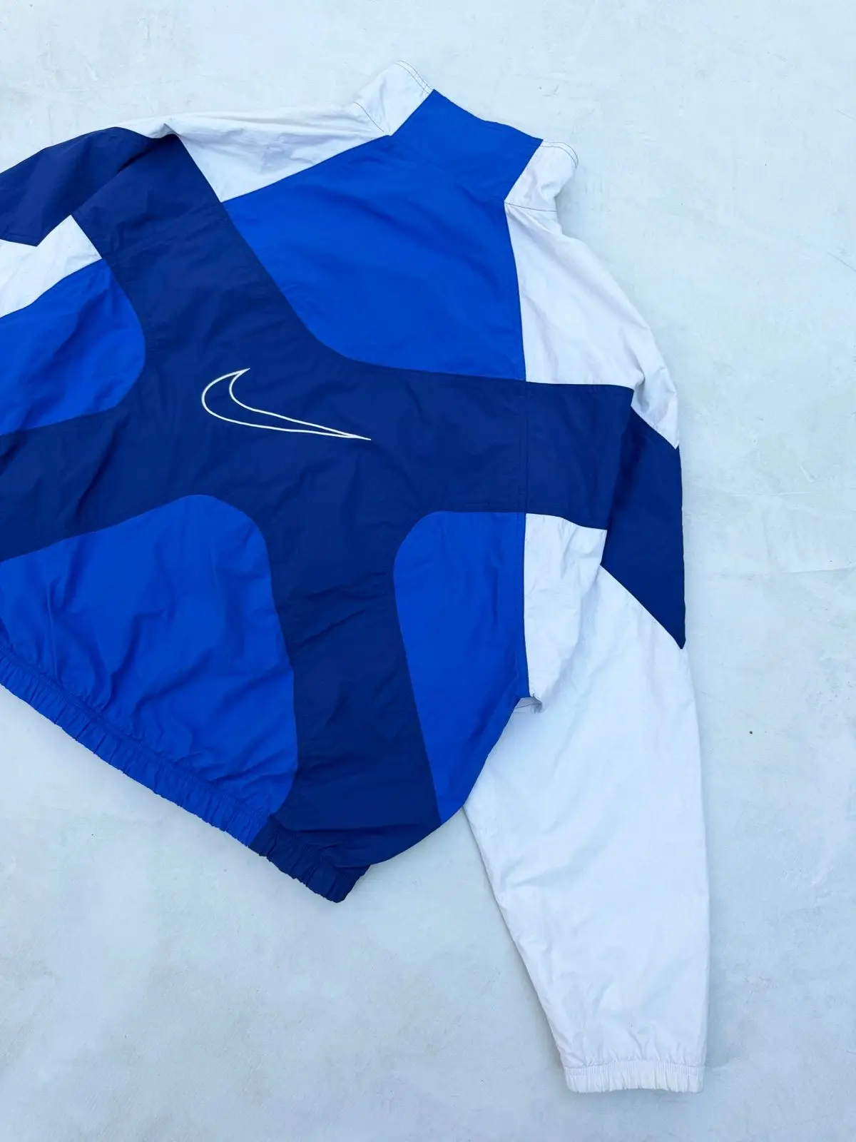 Nike Blue and White Windbreaker Jacket