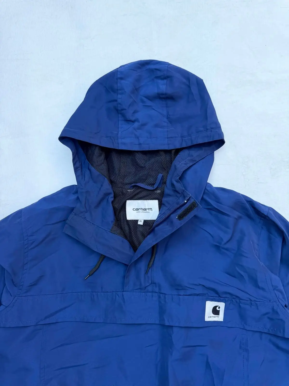 Carhartt WIP Navy Blue Nylon Pullover Jacket