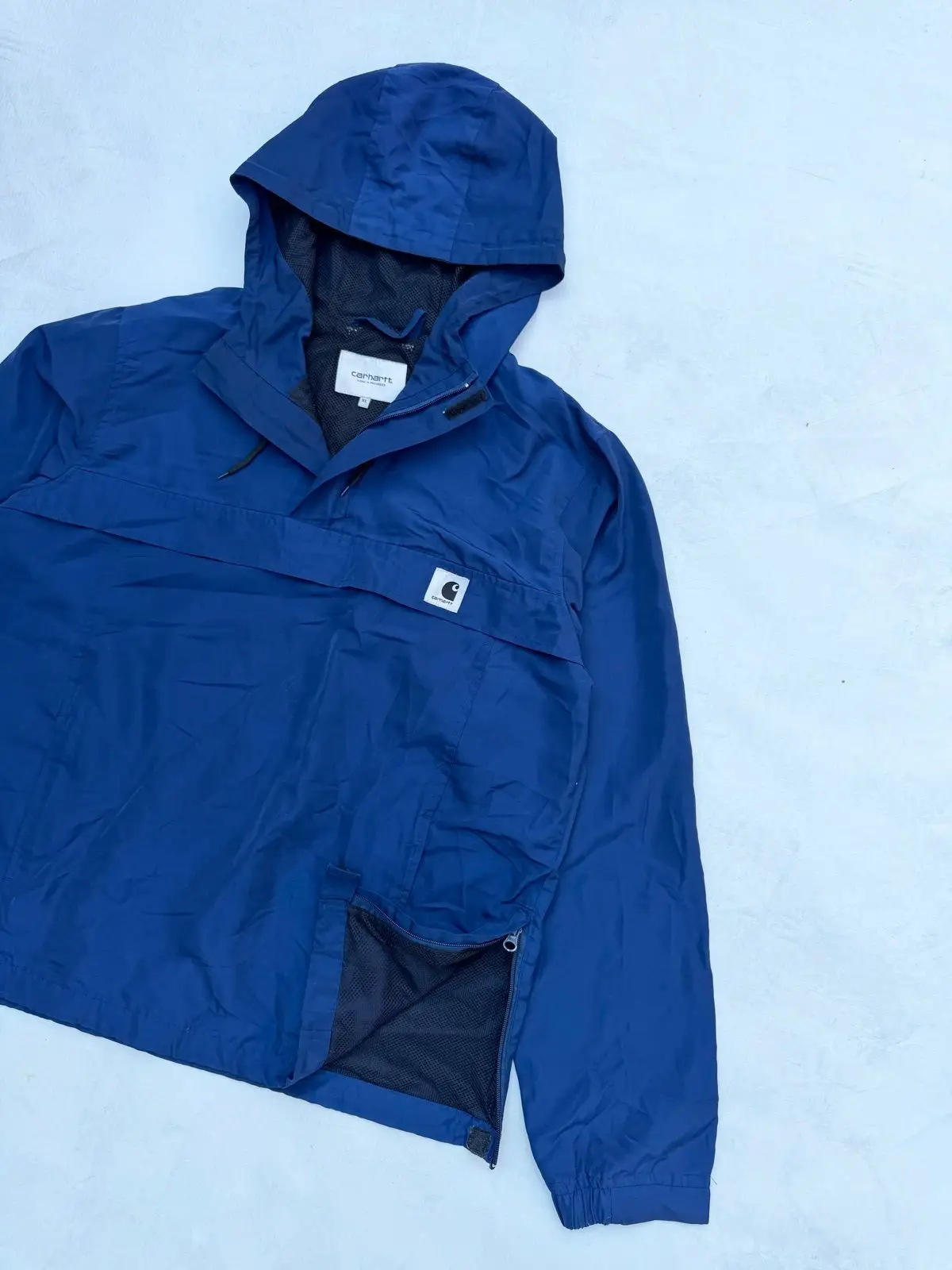 Carhartt WIP Navy Blue Nylon Pullover Jacket