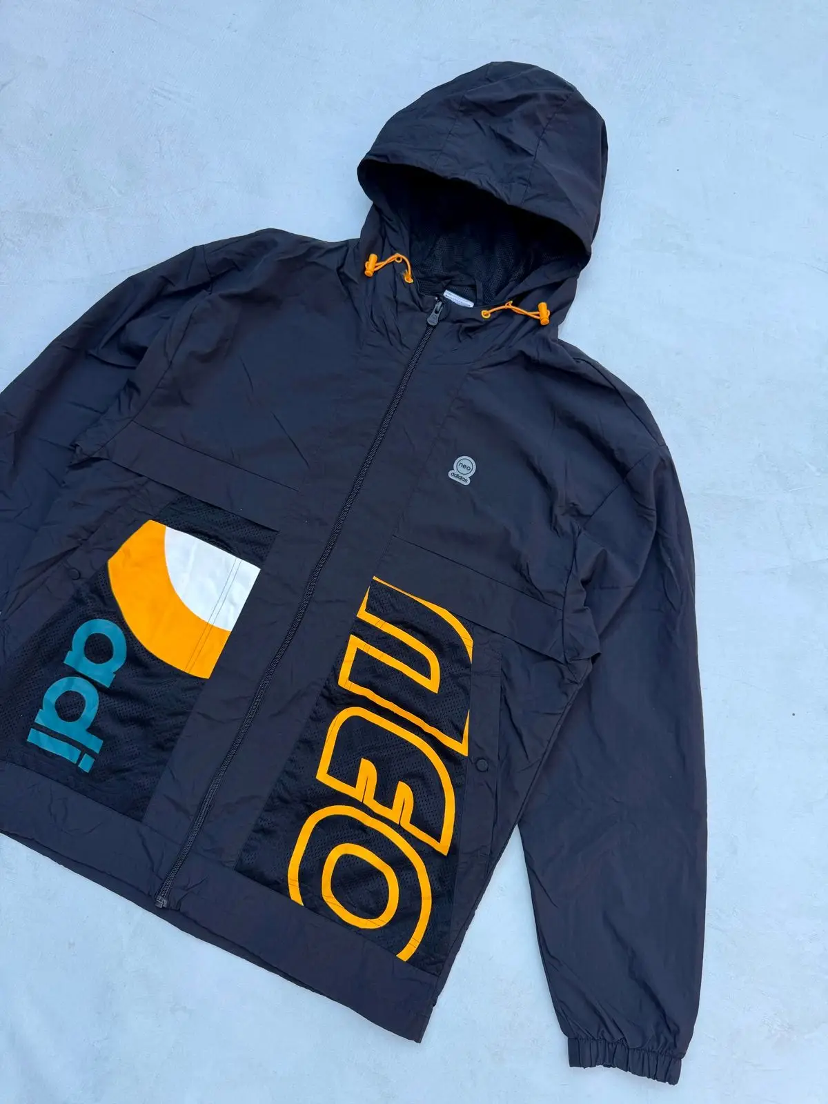 Adidas Neo Mens Black Windbreaker Jacket