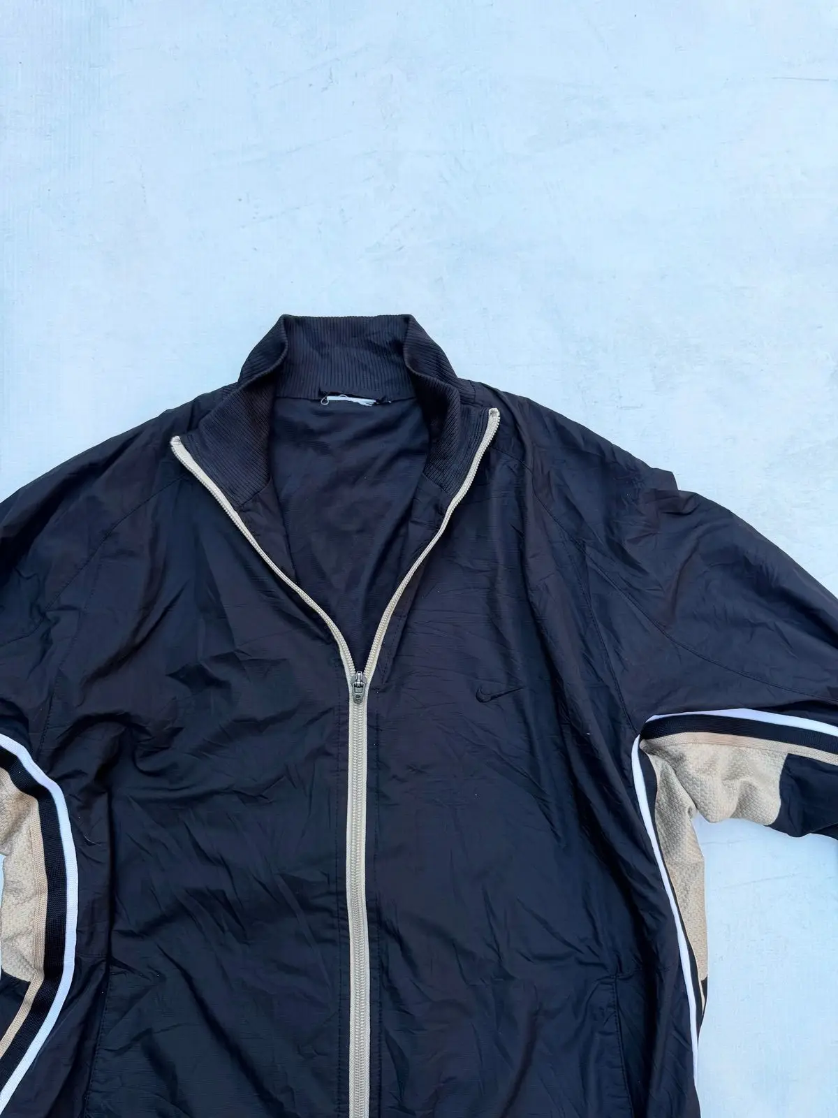 Nike Vintage Men's Windbreaker Jacket Black Medium