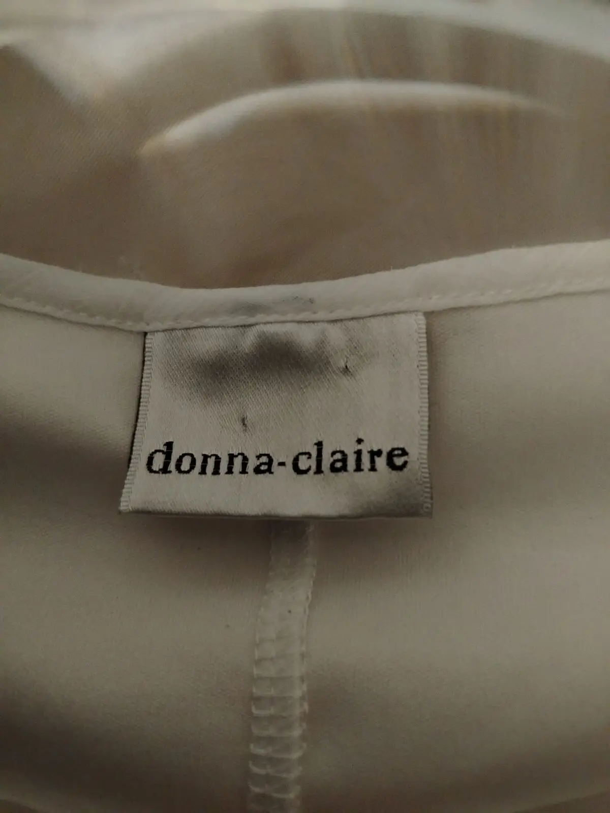 Donna-Claire White Embroidered Longline Tunic Dress Size 18