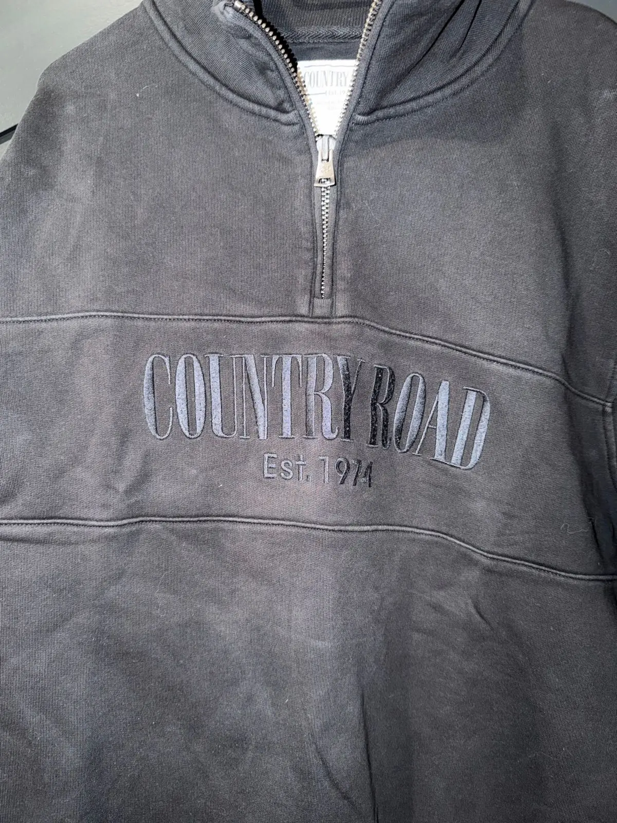 Country Road Black Quarter Zip Sweatshirt