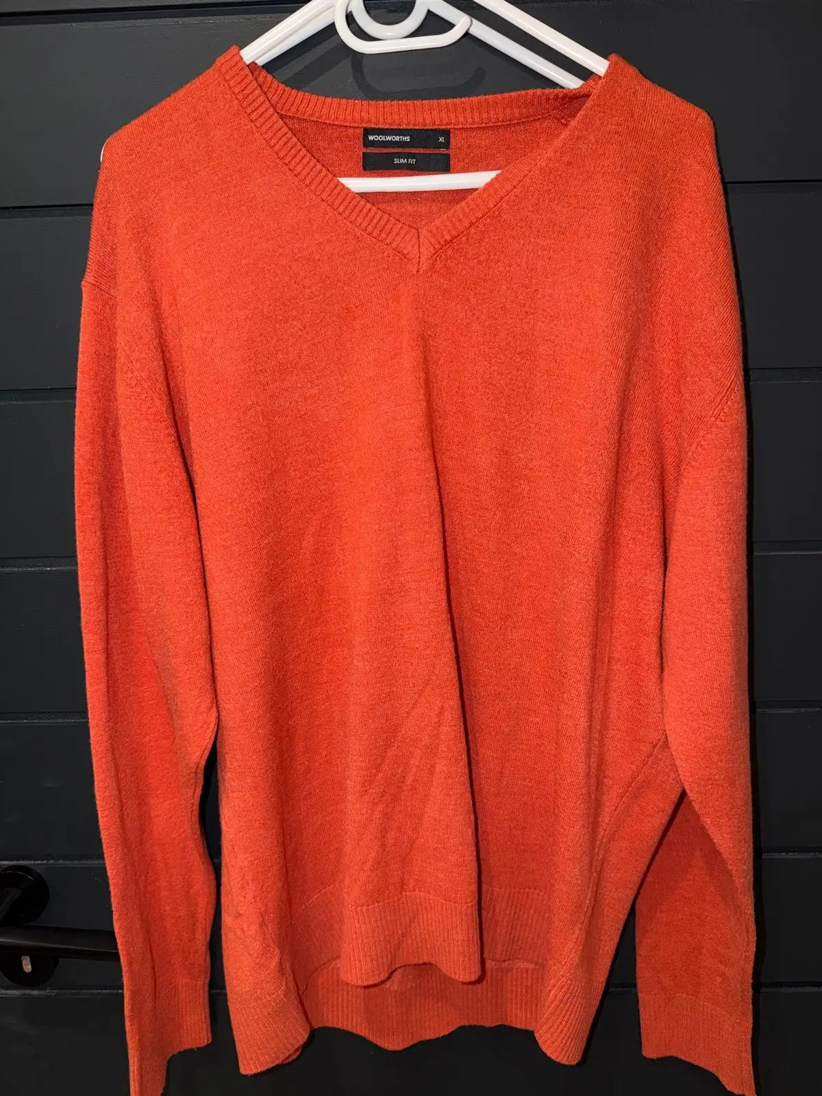 Woolworths Orange V-Neck Sweater XL