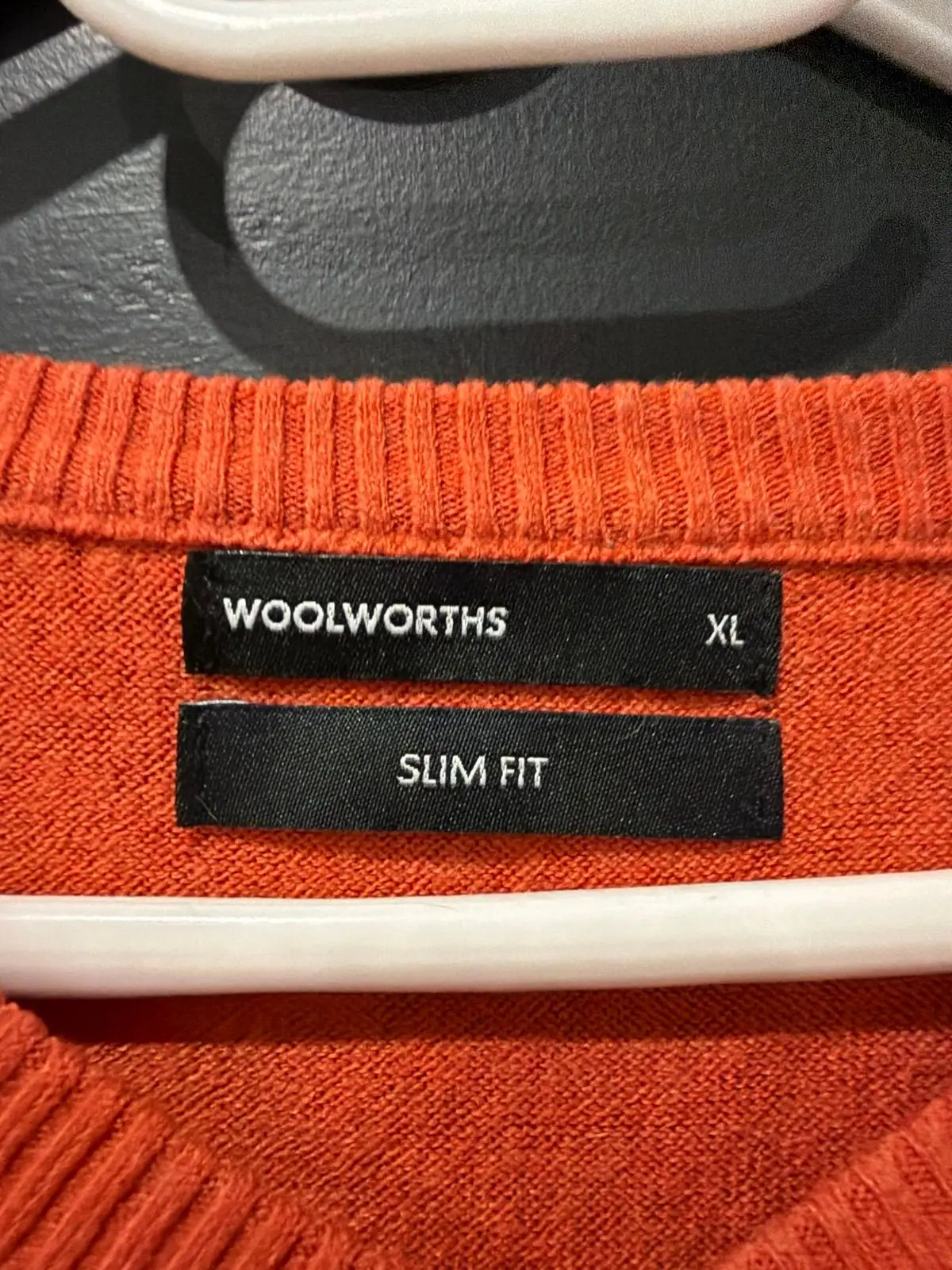 Woolworths Orange V-Neck Sweater XL
