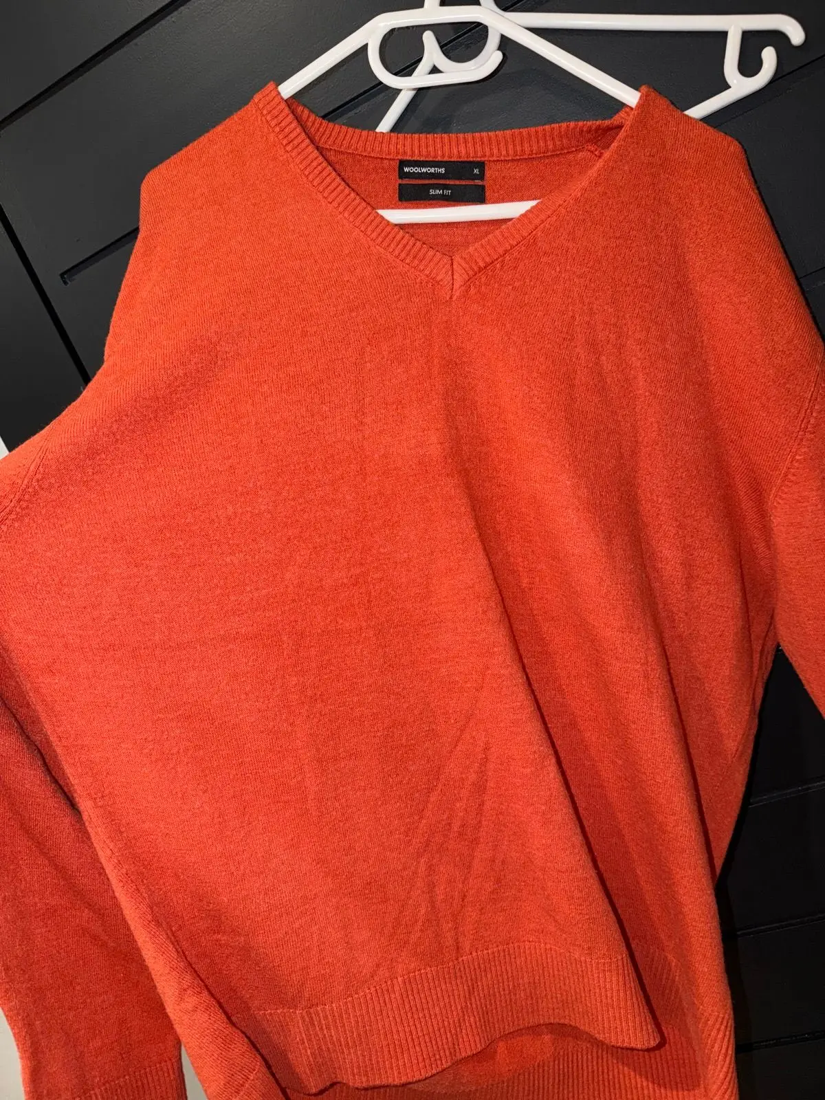 Woolworths Orange V-Neck Sweater XL
