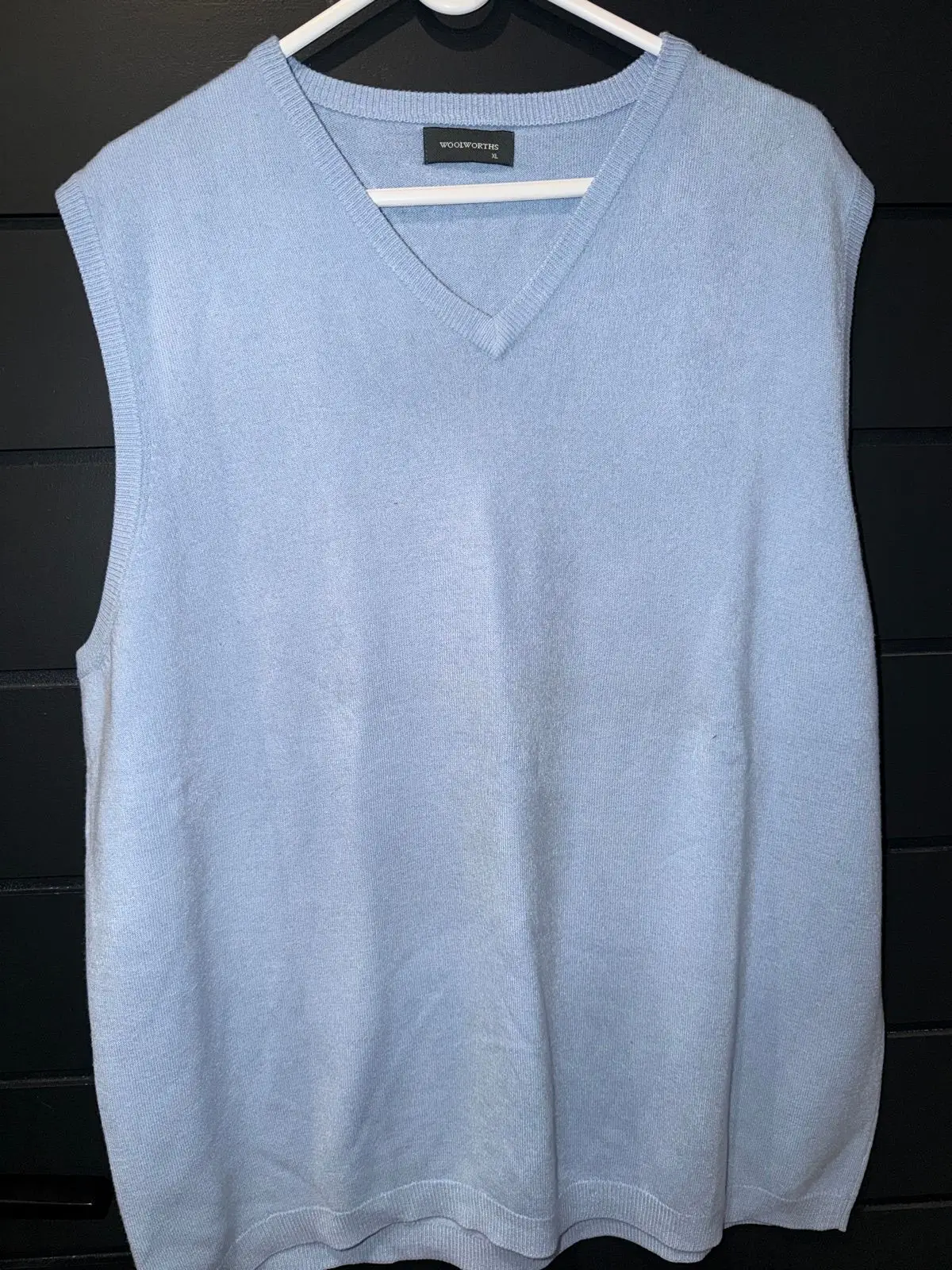 Woolworths Blue V-Neck Sweater Vest XL