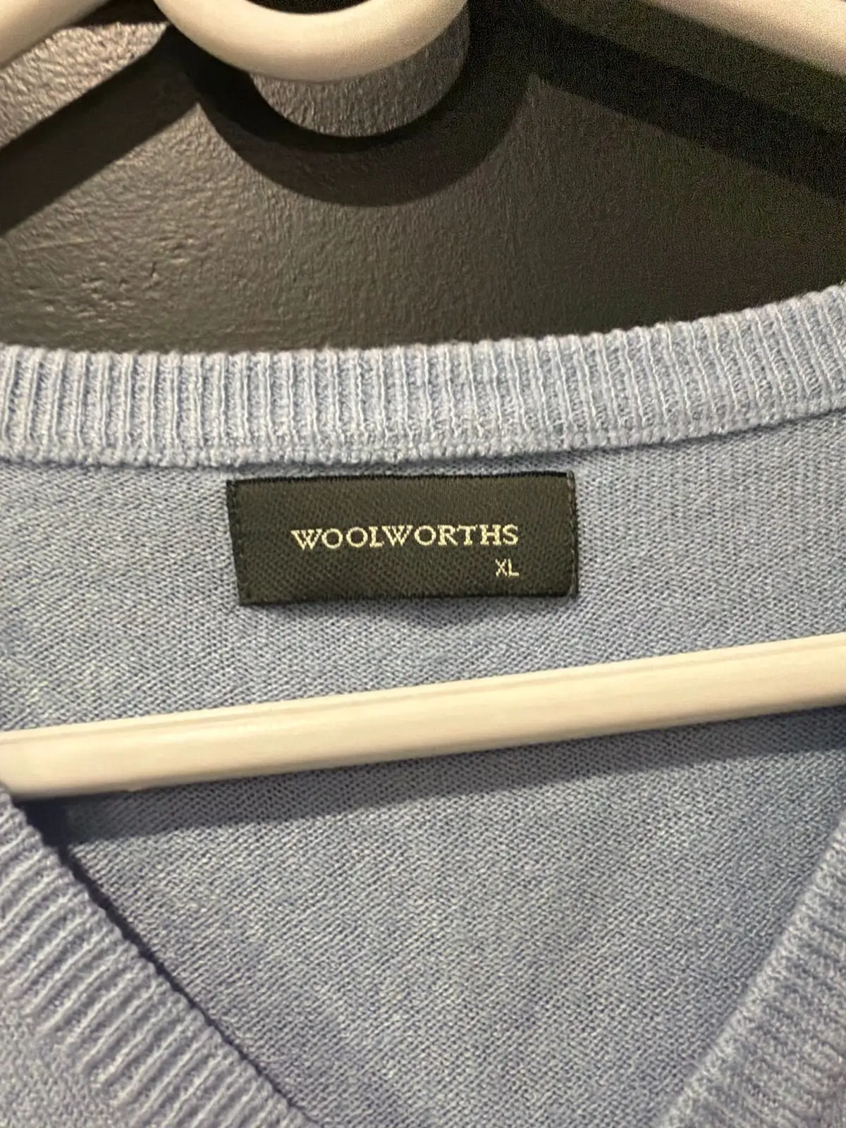 Woolworths Blue V-Neck Sweater Vest XL