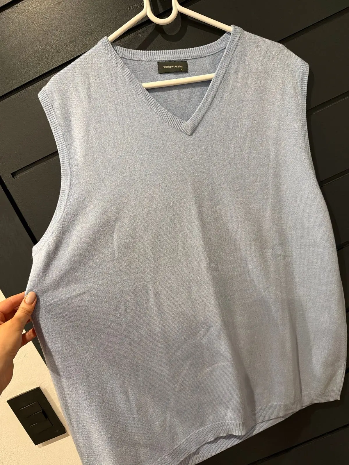 Woolworths Blue V-Neck Sweater Vest XL