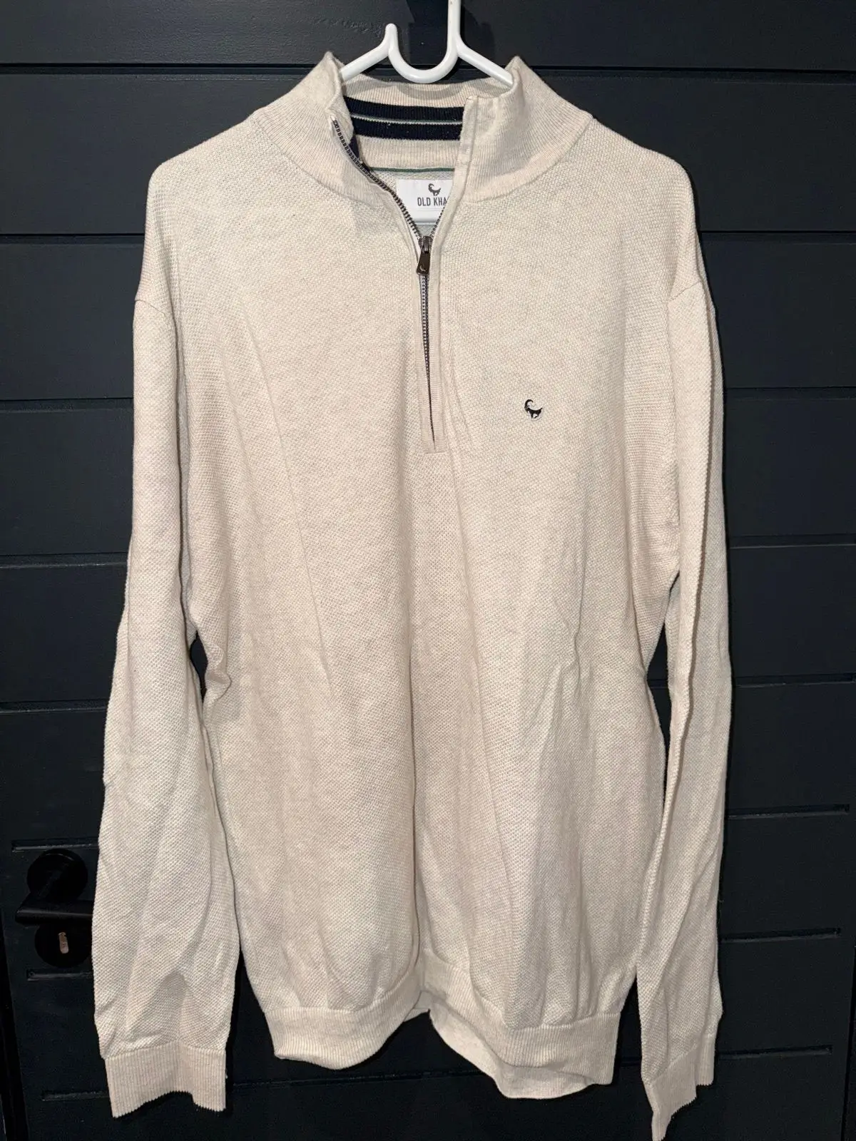 Old Khaki Cream Quarter-Zip Sweater XL