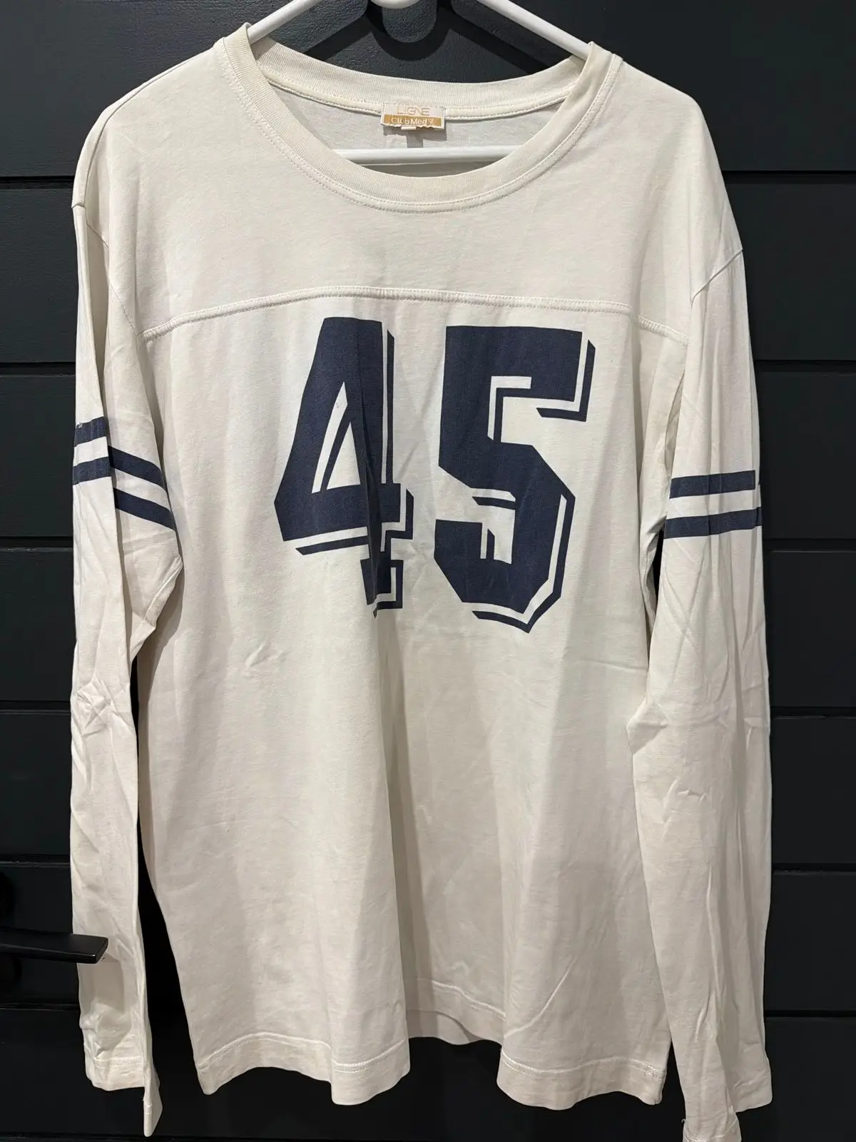 Club Med Number 45 White Long Sleeve T-Shirt