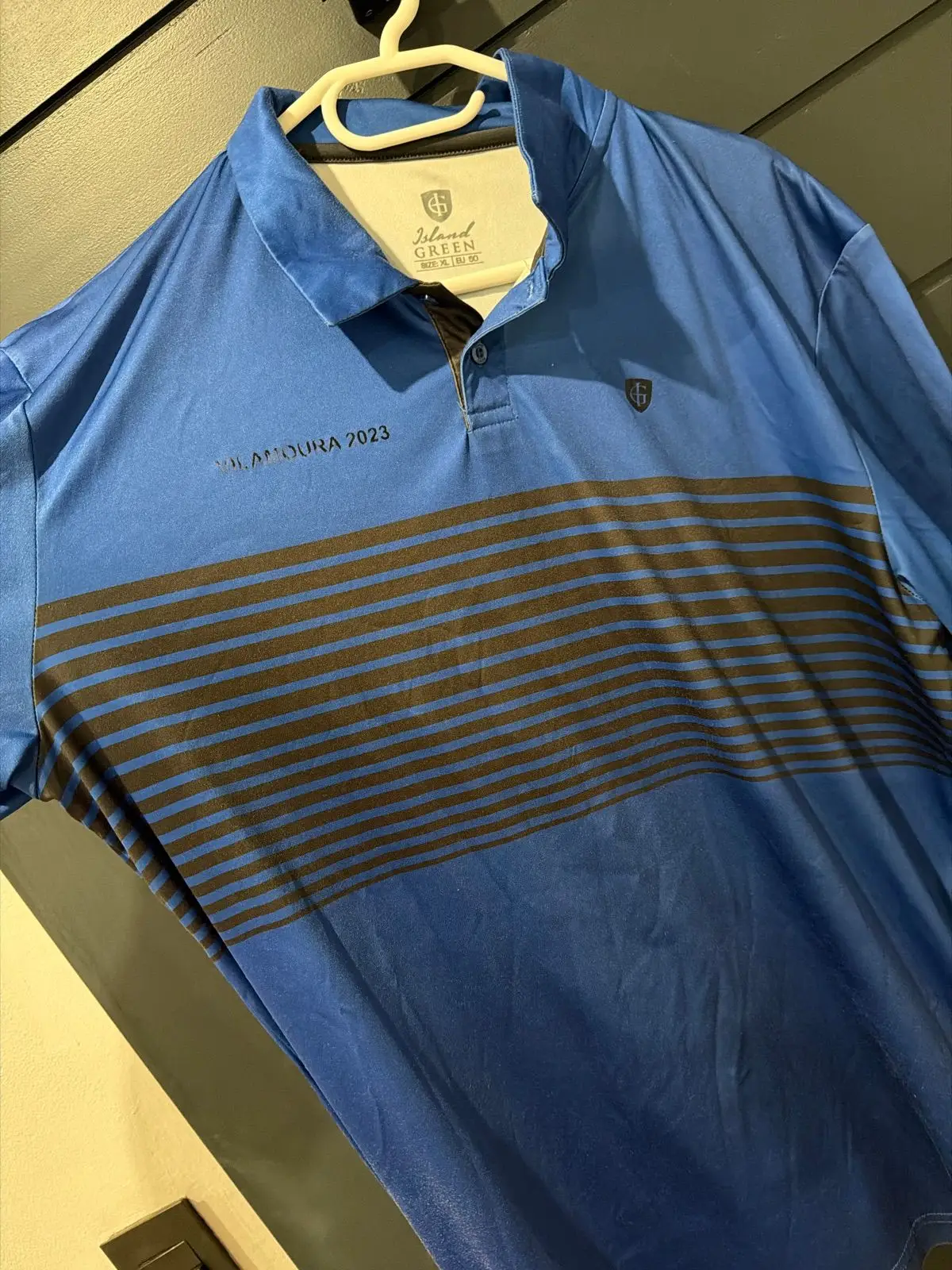 Island Green Blue Golf Shirt