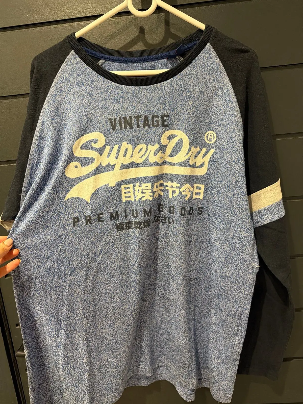 Superdry Long Sleeve Top Blue 3XL