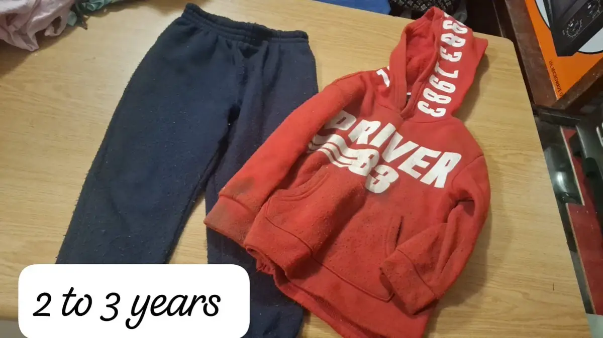 Kids Red Hoodie and Navy Joggers Bundle 2-3 Years