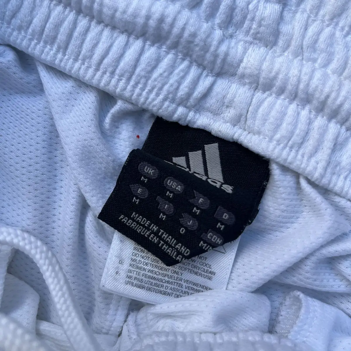 Adidas White and Navy Blue Basketball Shorts