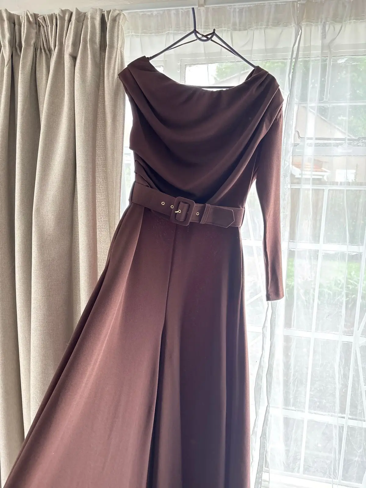 YDE Brown Formal Jumpsuit Size S