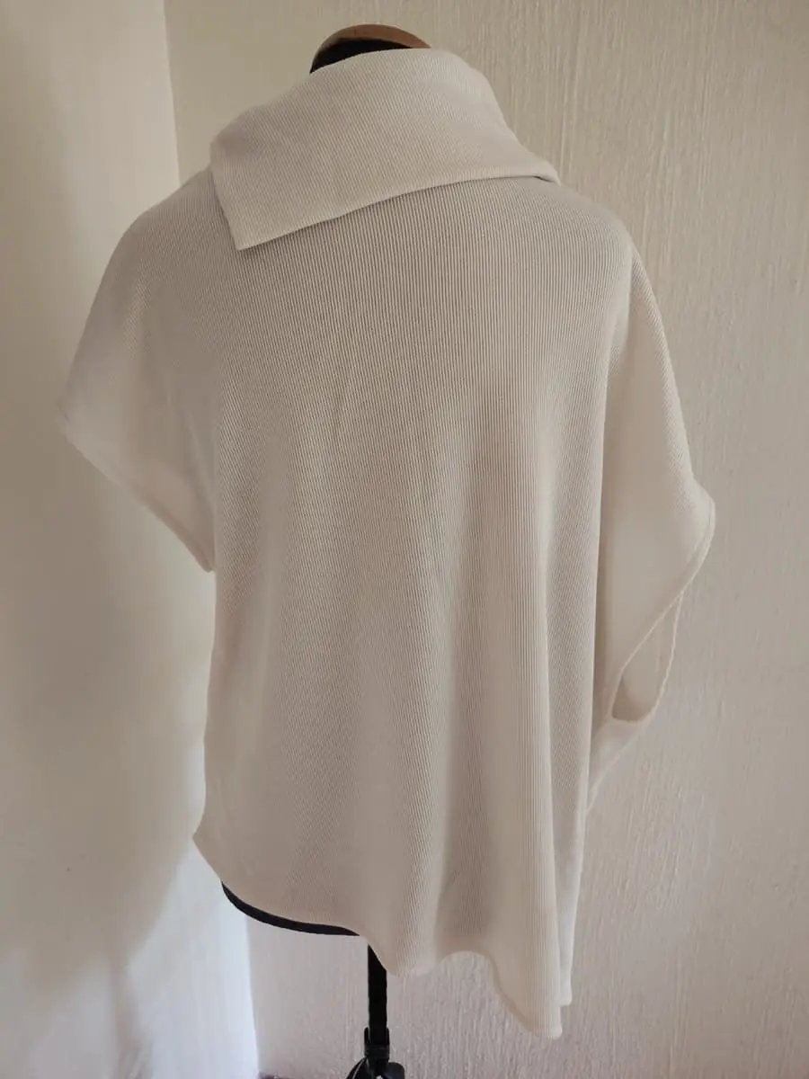 Ginger Mary White Asymmetrical Knit Top