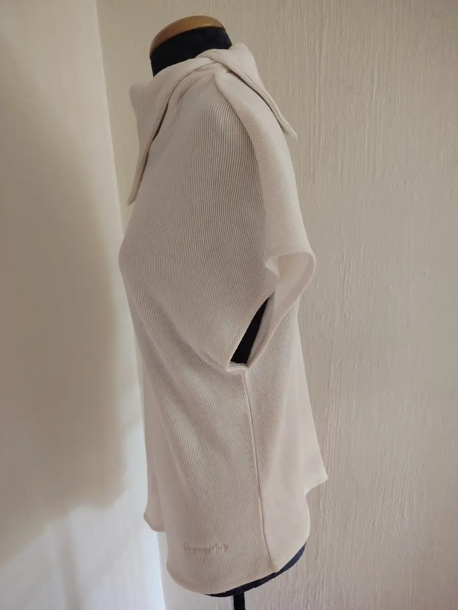 Ginger Mary White Asymmetrical Knit Top