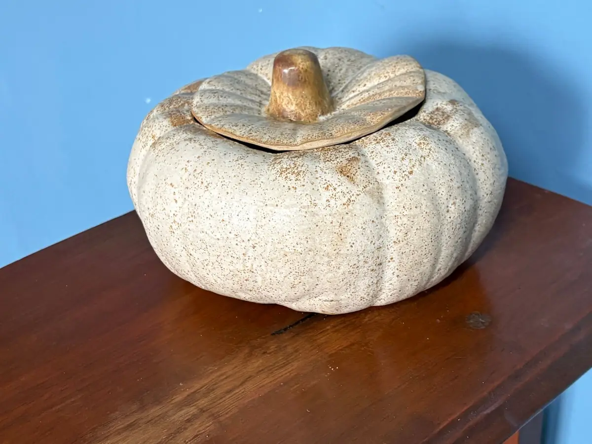 Ceramic Pumpkin Jar with Lid