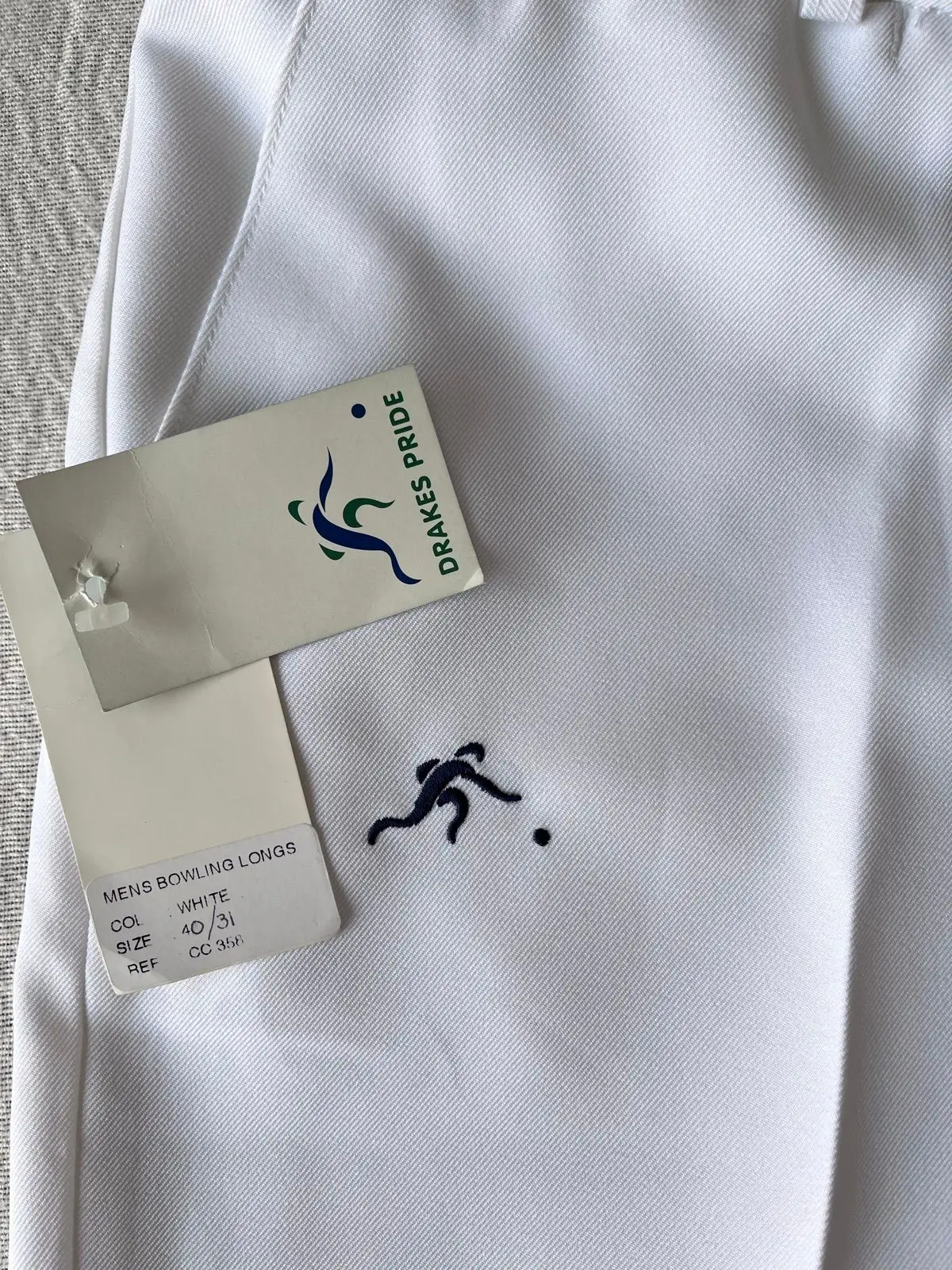 Drakes Pride Mens Bowling Longs White Pants Size 40 NWT
