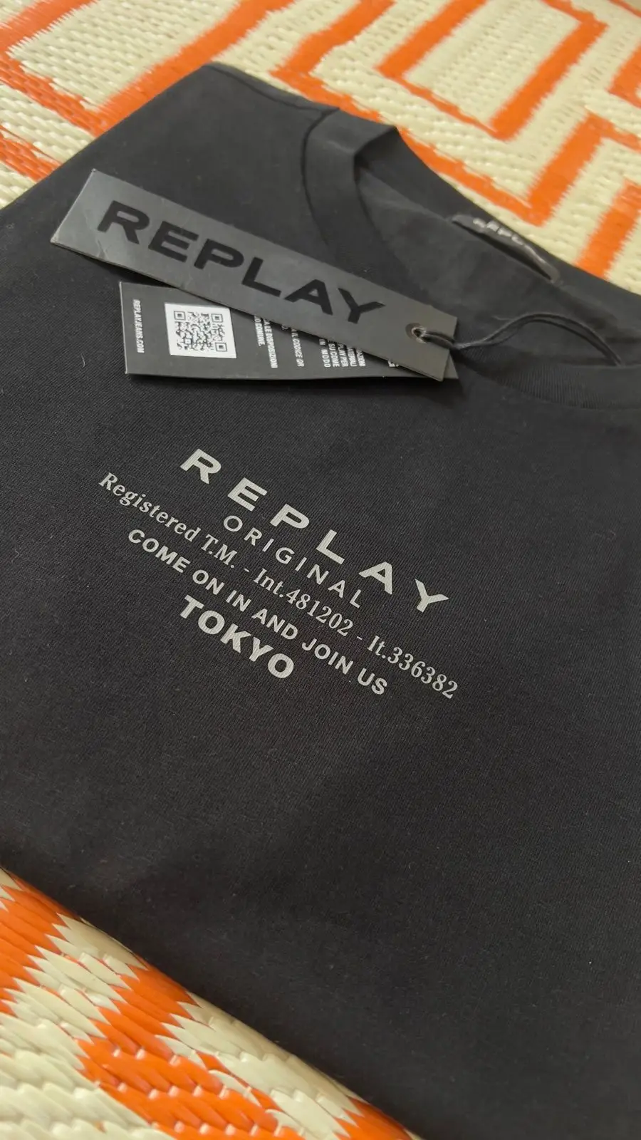 Replay Original Black T-Shirt with Tag Size L