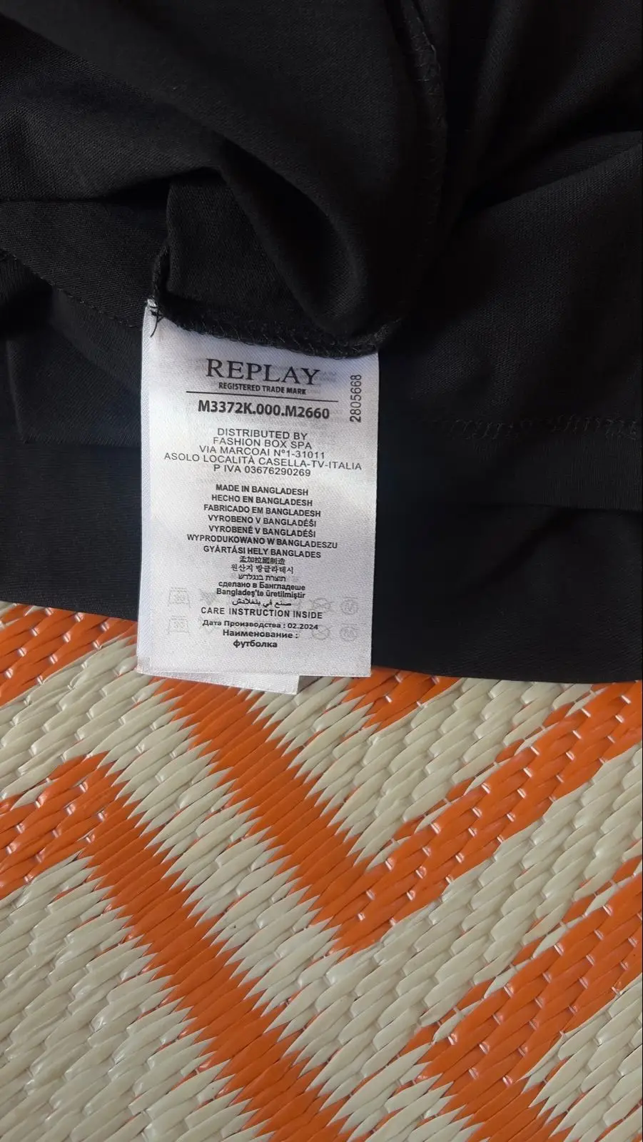 Replay Original Black T-Shirt with Tag Size L