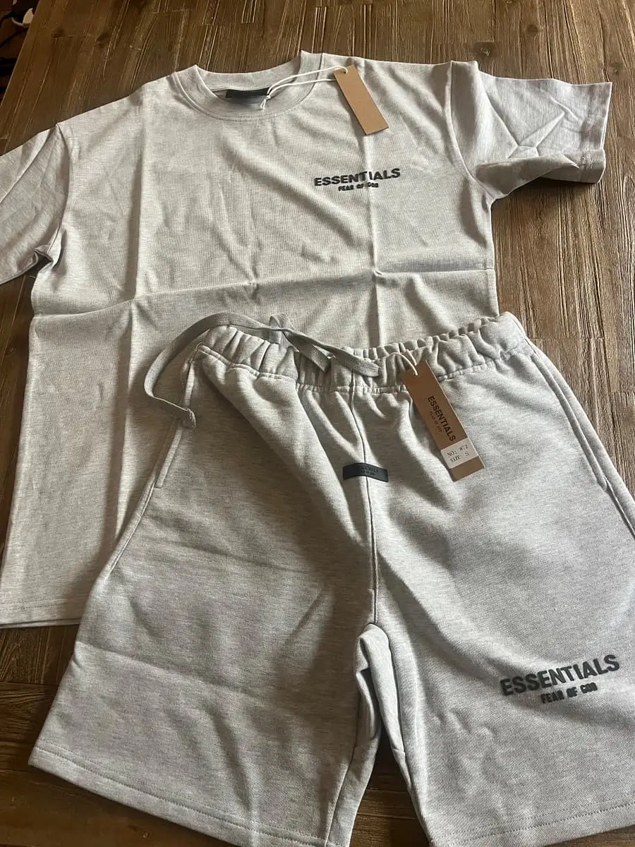 Fear of God essentials shirt and short set - used like new