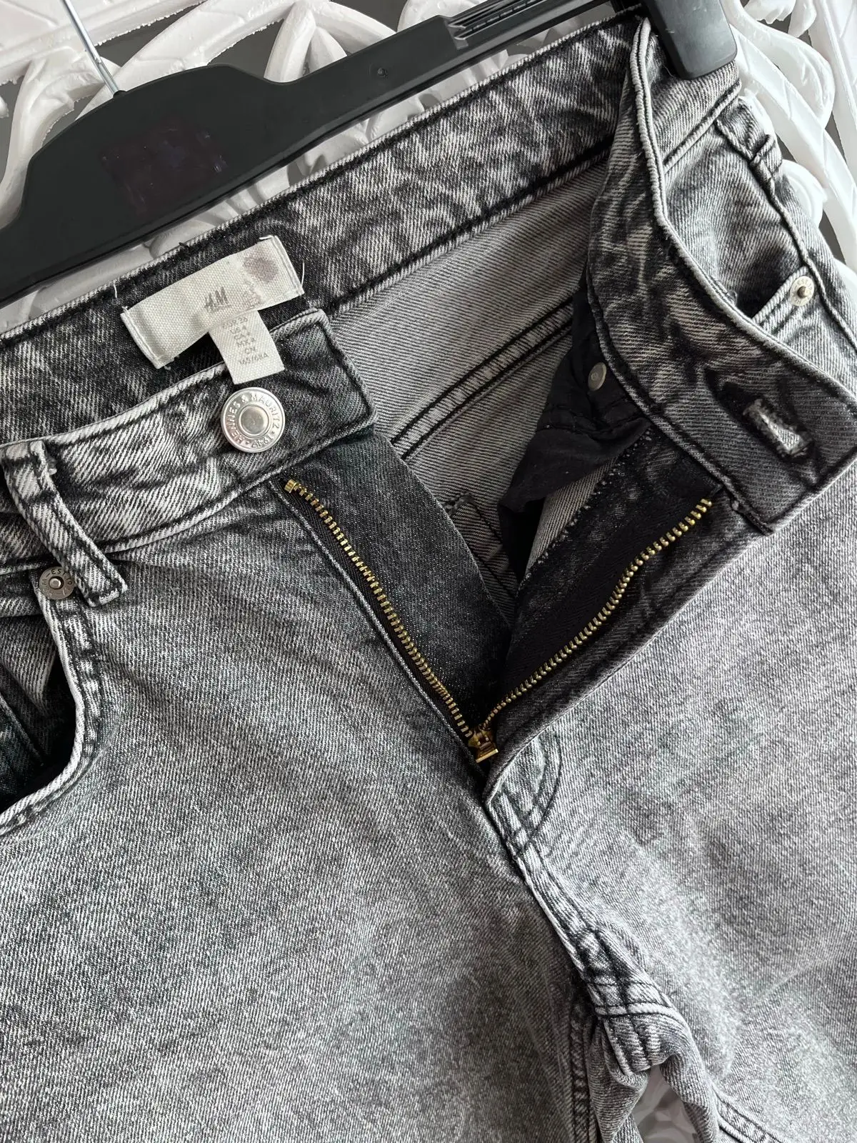 H&M Grey Acid Wash Jeans