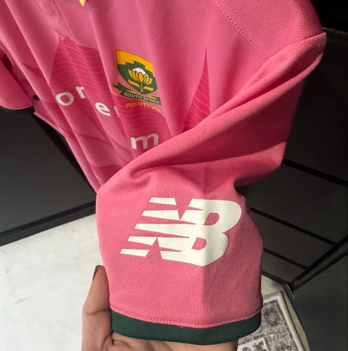 New Balance Proteas Pink ODI Replica Jersey Mens L