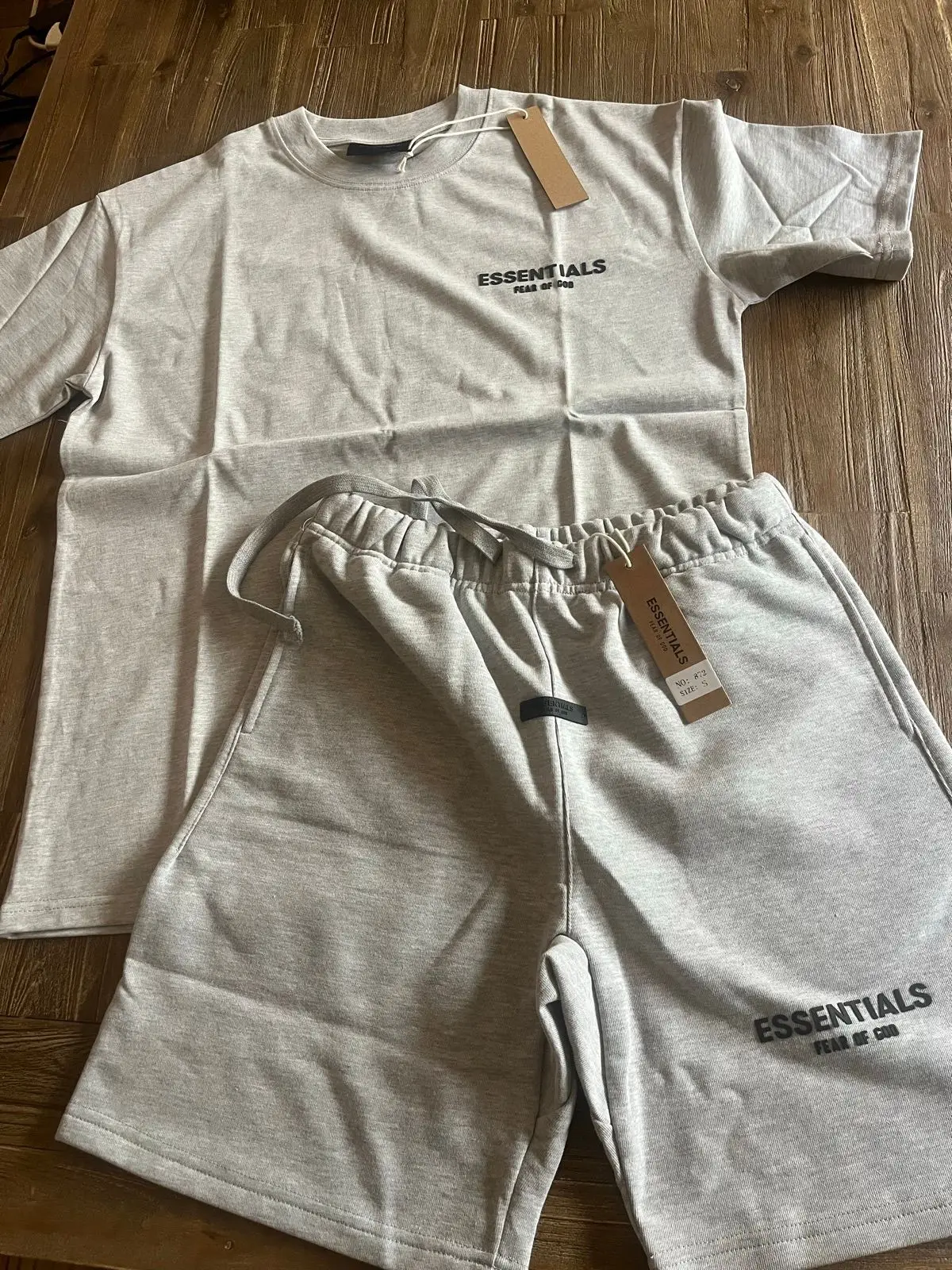 Fear of God Essentials T-Shirt and Shorts Set Grey