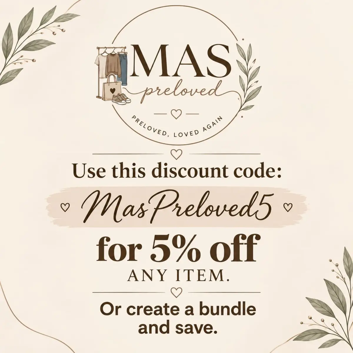 MAS Preloved Promotional Store Graphic