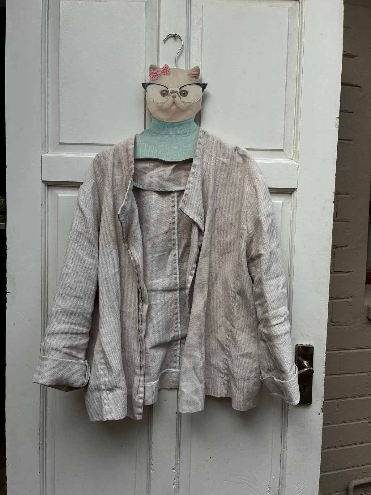 Trenery Cream Structured Jacket Size 2XL