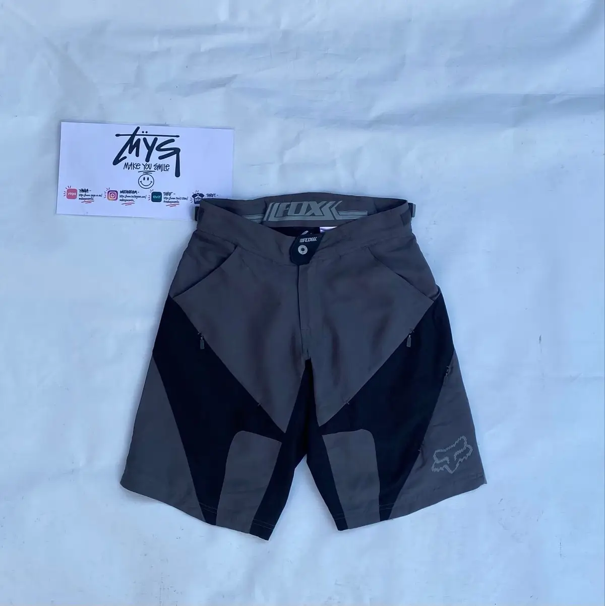 Fox Racing Grey and Black Cycling Shorts