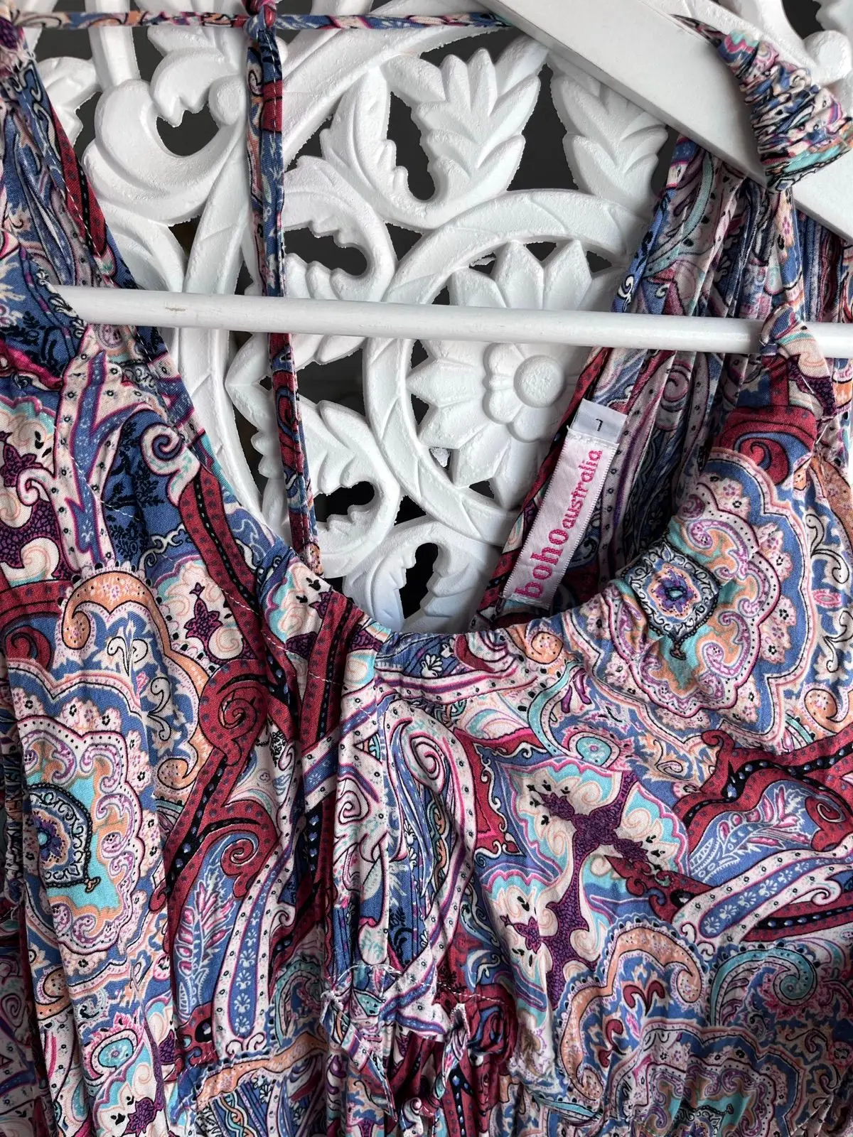 Boho Australia Paisley Halter Maxi Dress