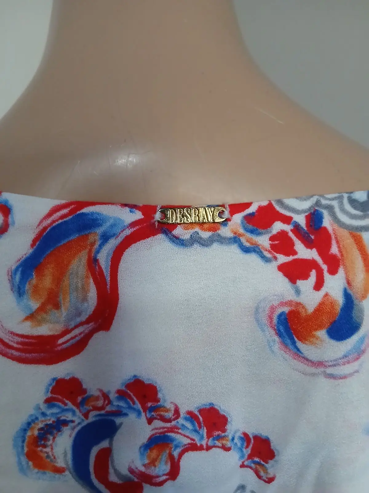 Desray White Paisley Print Long Dress Kaftan Size 34