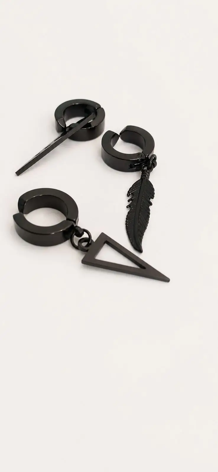10-Piece Black Clip-On Earring Set