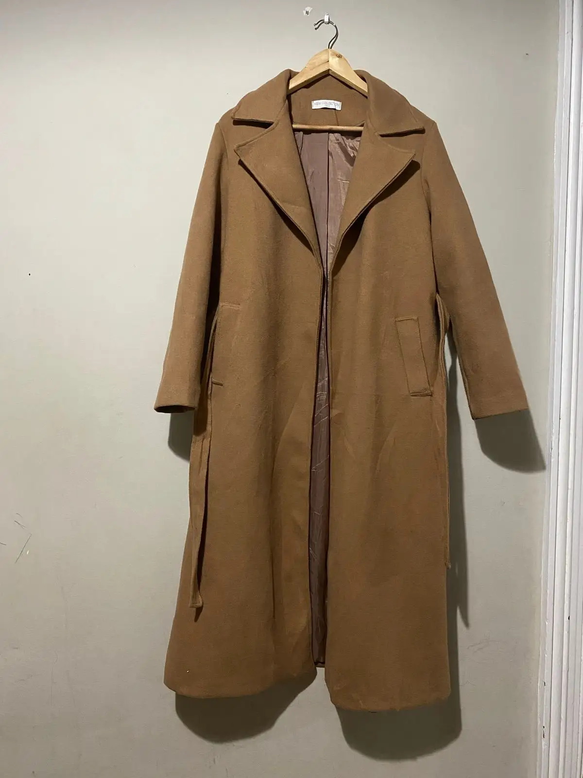Camel Long Winter Coat with Belt