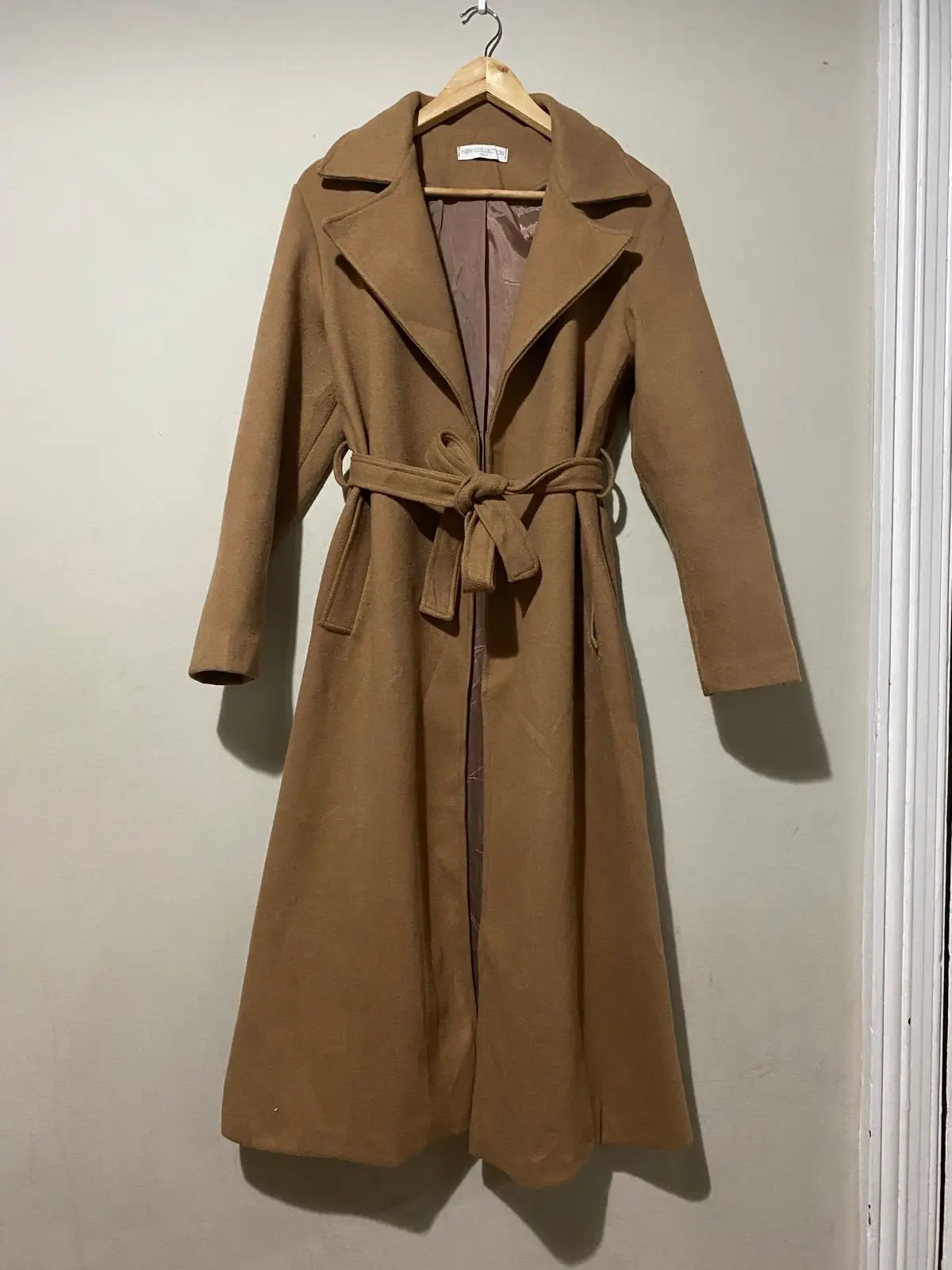 Camel Long Winter Coat with Belt