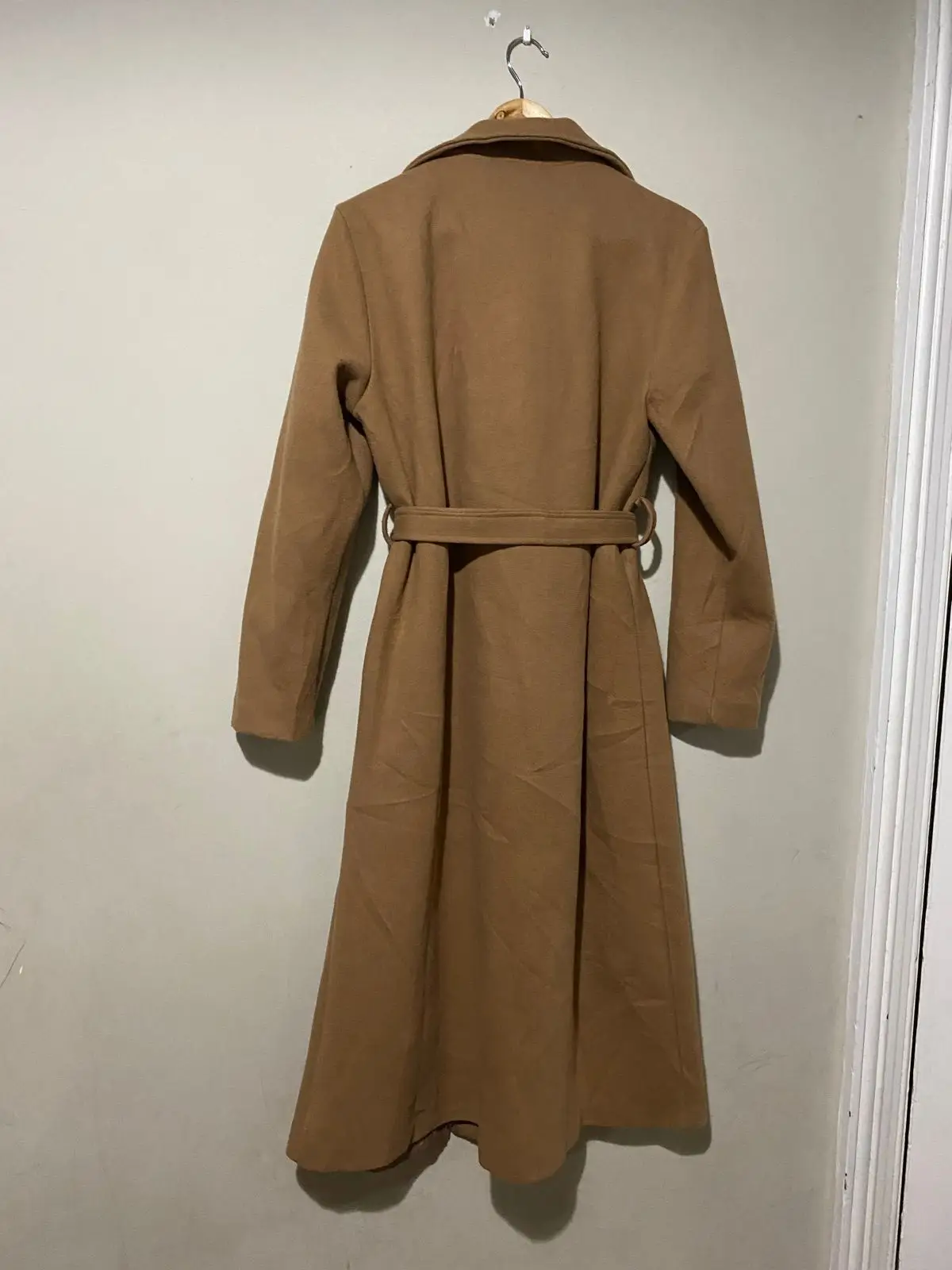Camel Long Winter Coat with Belt