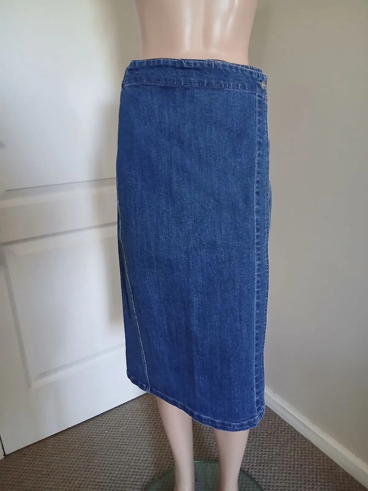 Trenery Blue Denim Wrap Skirt