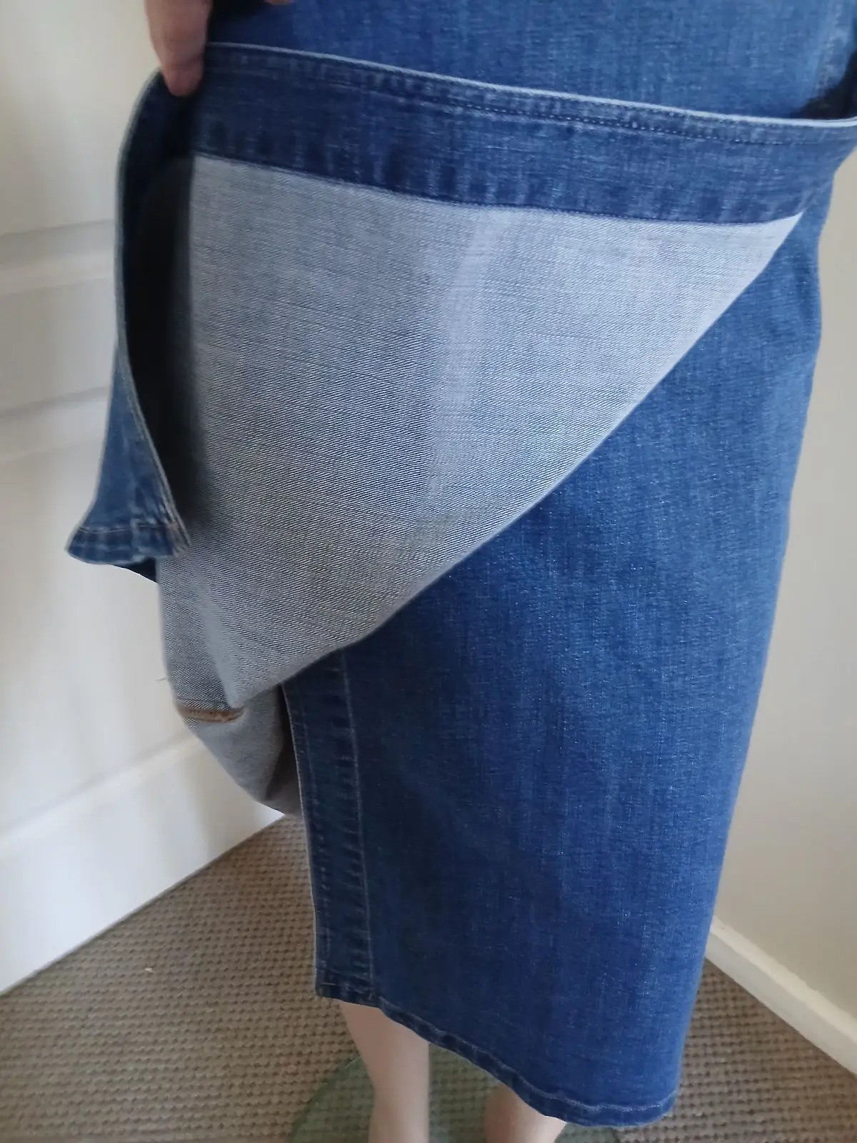 Trenery Blue Denim Wrap Skirt