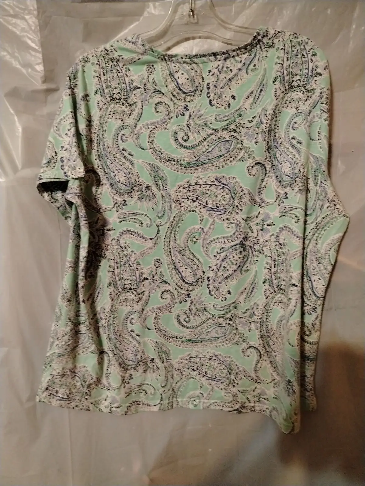 Miladys Mint Green Paisley Print Top