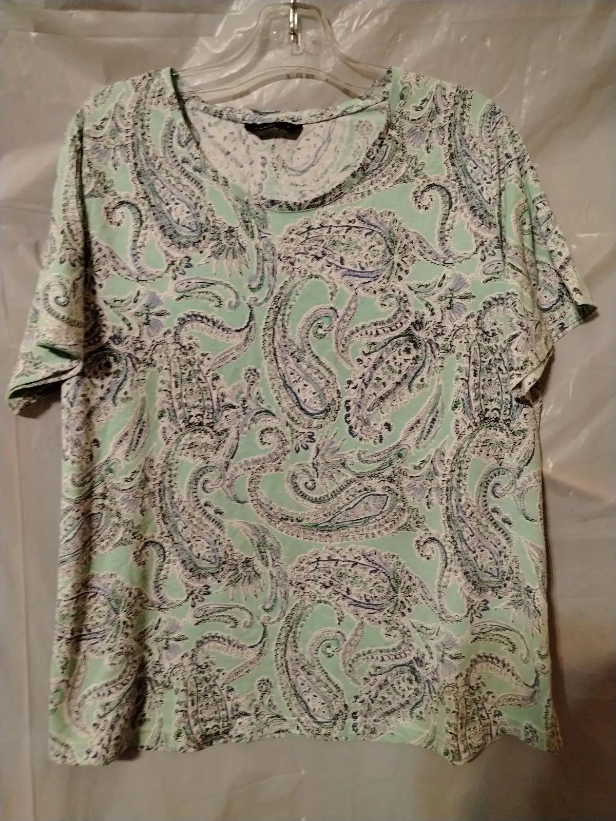 Miladys Mint Green Paisley Print Top