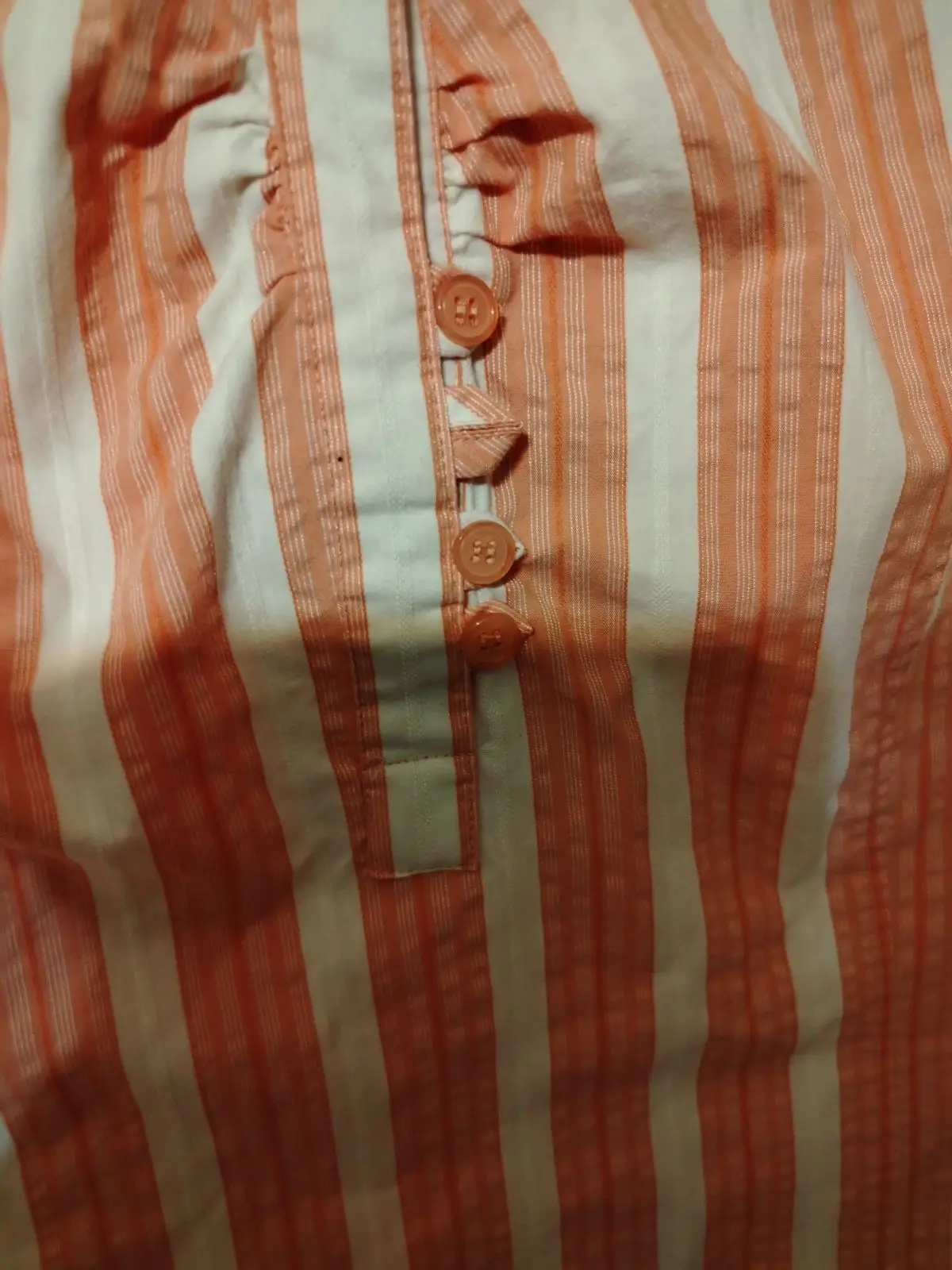 J&L Plus Striped Blouse Peach Cream Size 20/44