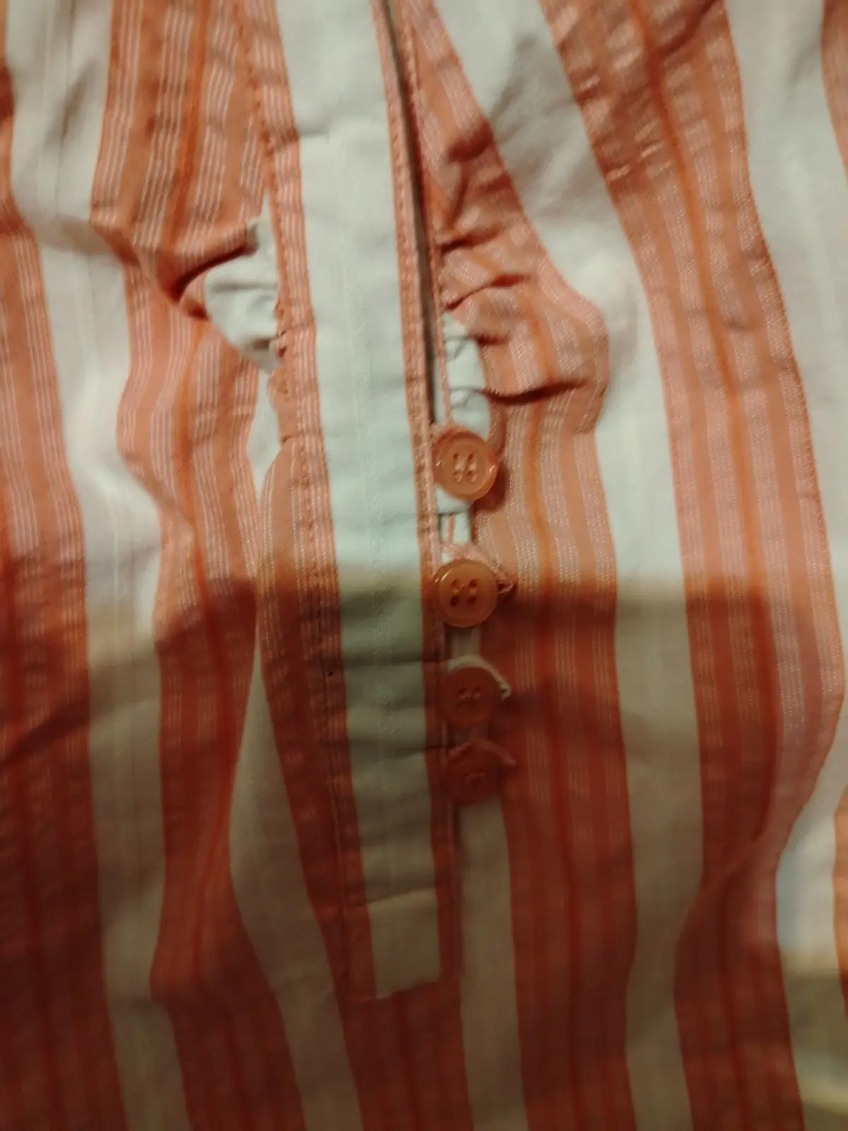 J&L Plus Striped Blouse Peach Cream Size 20/44