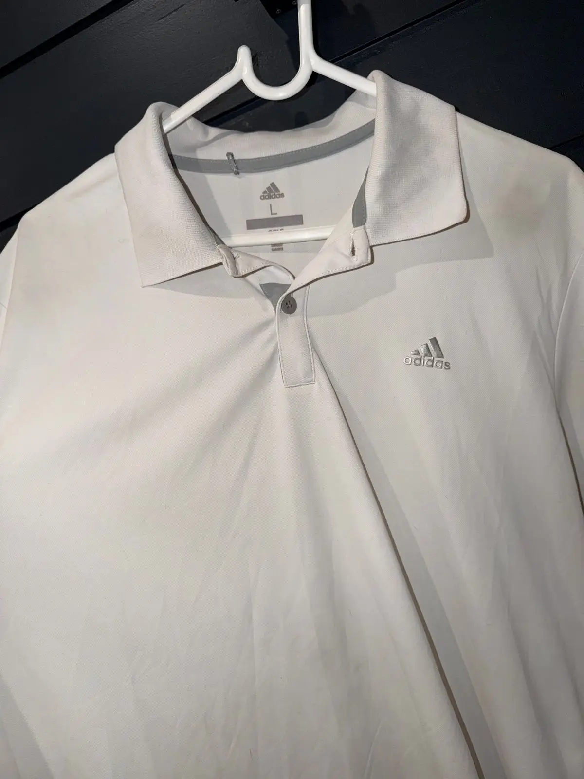 Adidas White Golf Shirt
