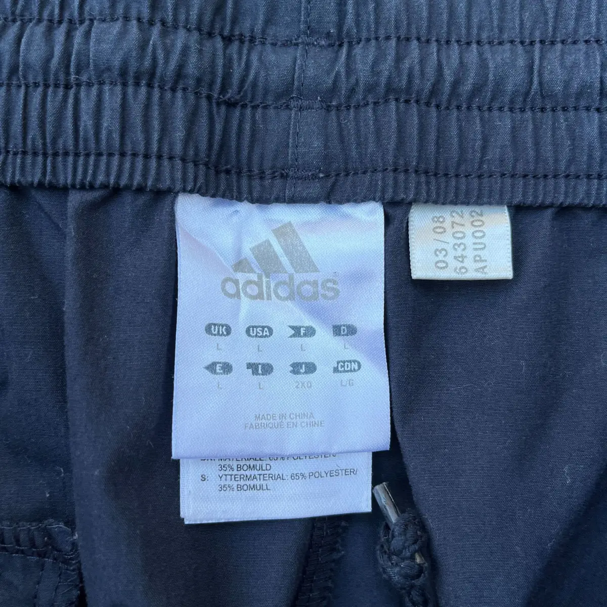 Adidas 3-Stripes 3/4 Length Capri Track Pants Navy L