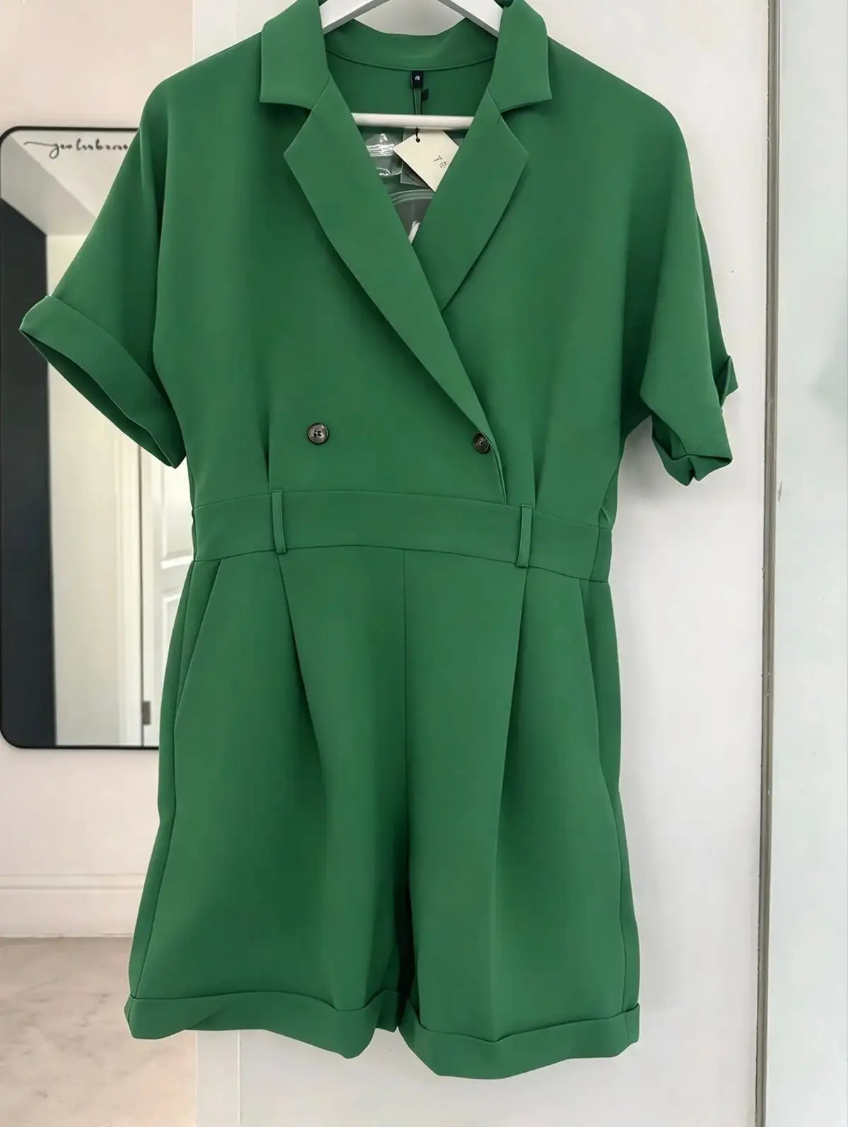 Green Tailored Playsuit